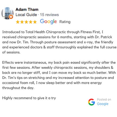 chiropractor ratings and reviews.